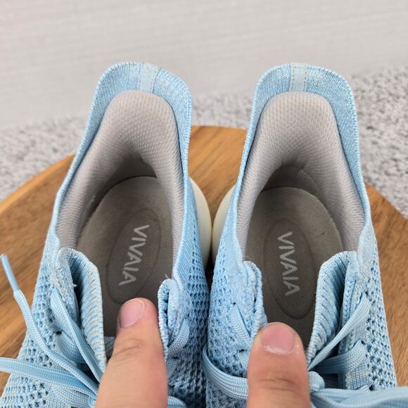 Vivaia Womens 37 Urban Sneaker Slider Mesh Light Blue Casual Lace Up Daily Light - Picture 12 of 13
